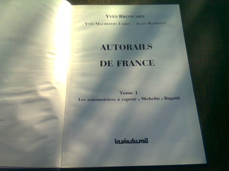 AUTORAILS DE FRANCE - YVES BRONCARD TOME 1  (CARTE IN LIMBA FRANCEZA)