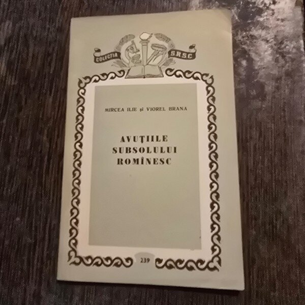 AVUTIILE SUBSOLULUI ROMANESC - MIRCEA ILIE