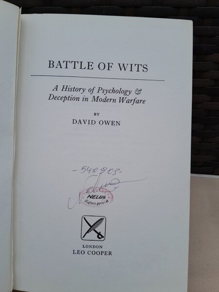 Battle of wits: A history of psychology & deception in modern warfare - Davin Owen