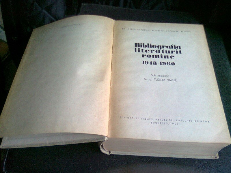 BIBLIOGRAFIA LITERATURII ROMANE 1948-1960 - TUDOR VIANU