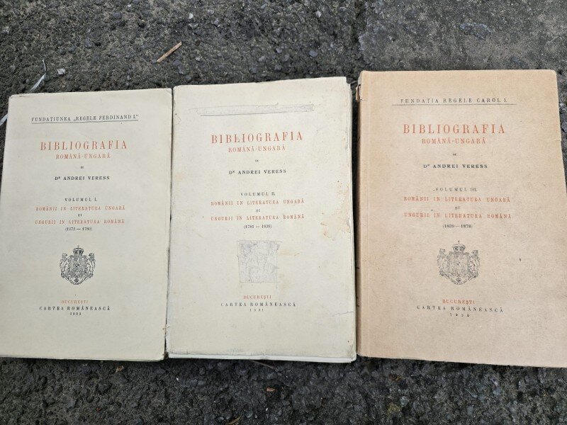 Bibliografia Romano-Ungara - A. Veress - Vol. I, II si III