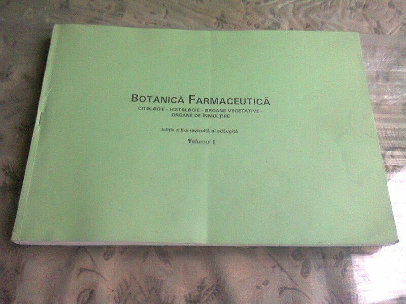 BOTANICA FARMACEUTICA - MADELENA PALADE  VOL.1  (CARTE XEROXATA)