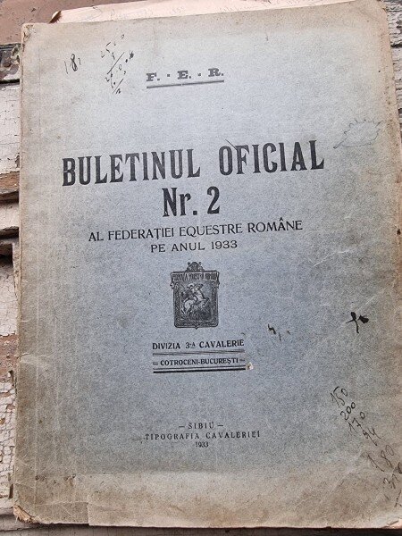 Buletin oficial nr.2 al Federatiei Eqvestre Romane pe anul 1933