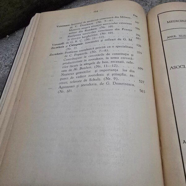 Buletinul Asociatiei Generale a Medicilor Veterinari anul 1929 si 1930