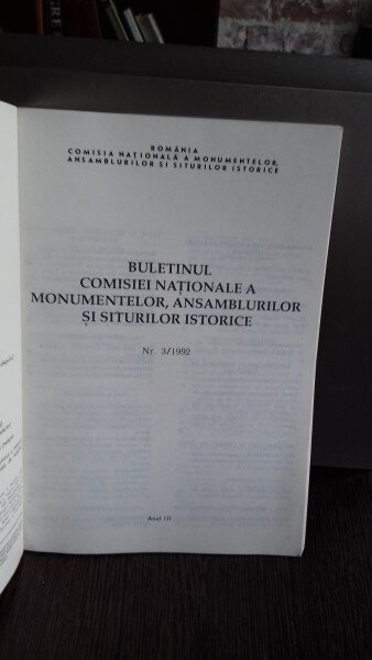 BULETINUL COMISIEI MONUMENTELOR ISTORICE NR.3/1992