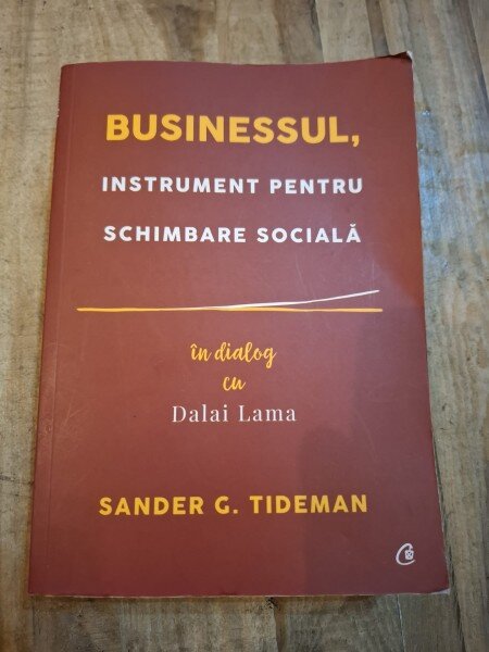 Businessul, instrument pentru schimbarea sociala, in dialog cu Dalai Lama - Sander C. Tideman