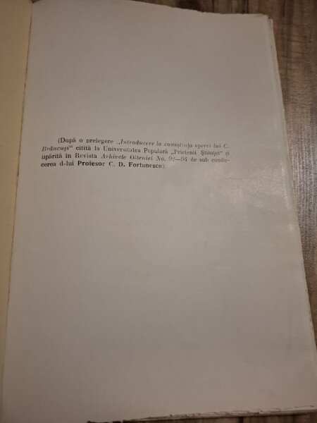 C. Brâncuși - V. G. Paleolog