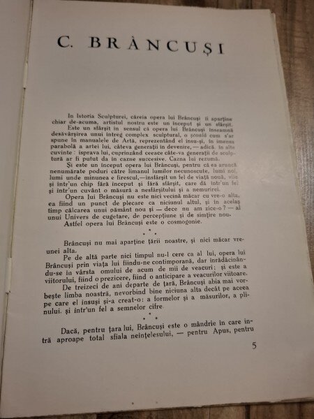 C. Brâncuși - V. G. Paleolog