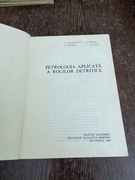 C. Vinogradov G. Parvu Petrologia aplicata a rocilor detritice