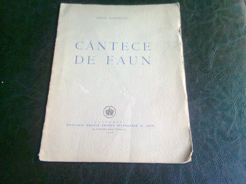 CANTECE DE FAUN - VIRGIL GHEORGHIU