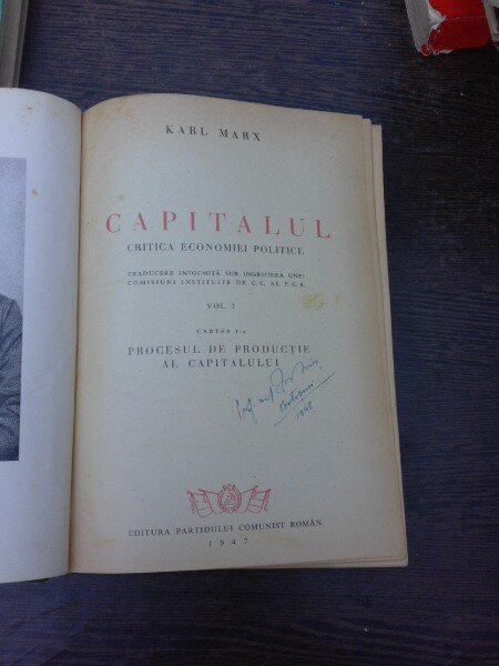 Capitalul, critica economiei politice - Karl Marx  vol.I Procesul de productie al capitalului