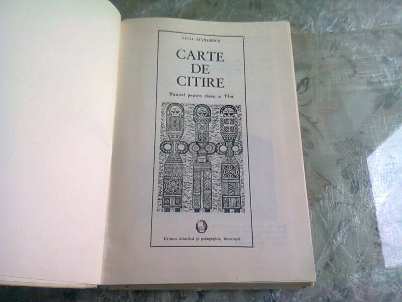 CARTE DE CITIRE - LUCIA ATANASESCU  MANUAL CLASA A VI-A, 1980
