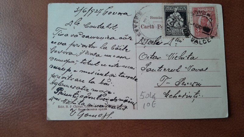 Carte postala, Baile Govora, hotel Palace, 1927
