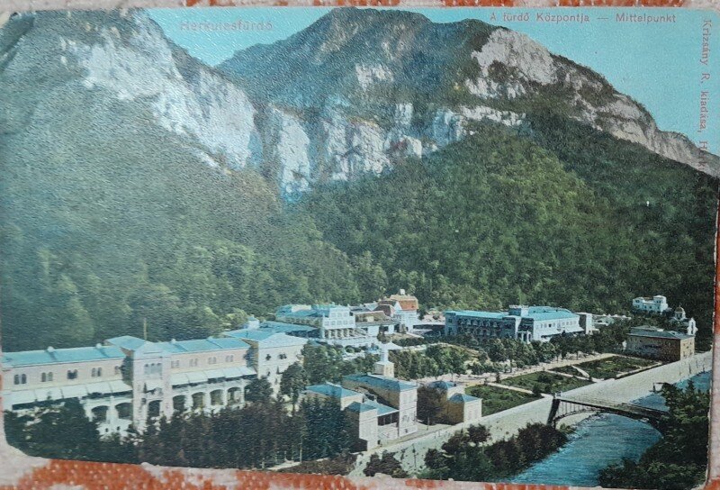 Carte postala, Baile Herculane, perioada interbelica