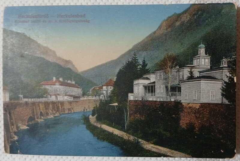 Carte Postala, Baile Herculane, Vedere generala, 1913