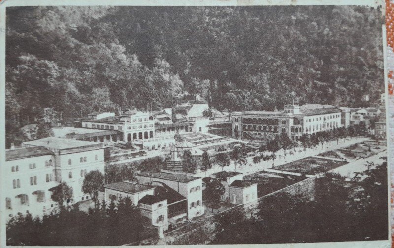 Carte postala, Baile Herculane, vedere generala, 1939