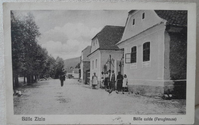 Carte postala, Baile Zizin, baile calde, 1923