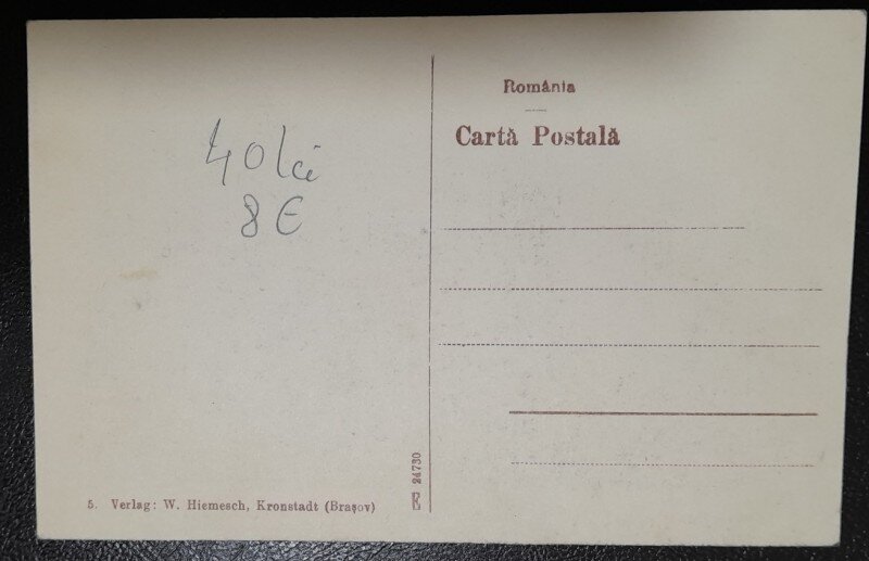 Carte postala, Brasov, Biserica Neagra, perioada interbelica