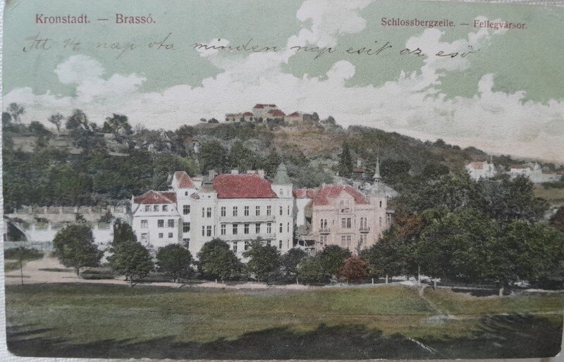 Carte postala, Brasov, vedere generala, 1908