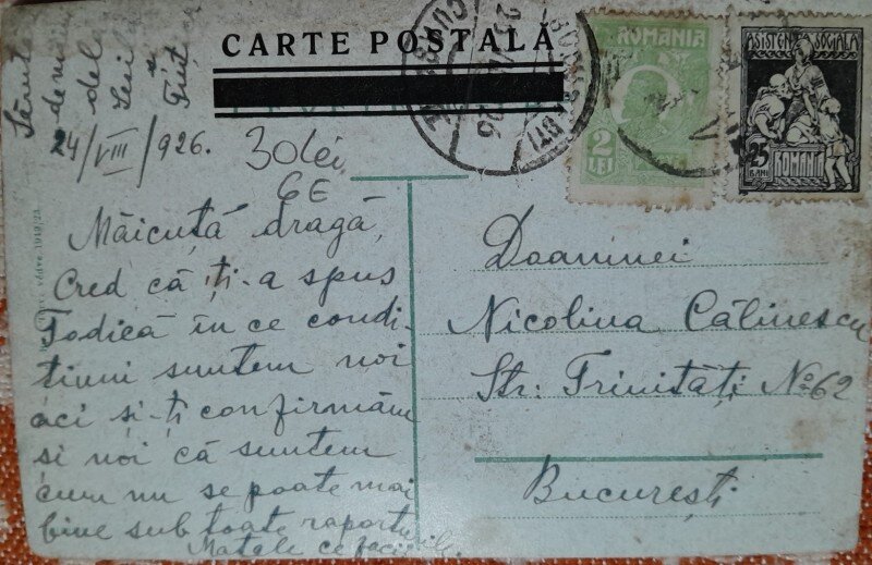 Carte postala, Brasov, vedere generala, 1926