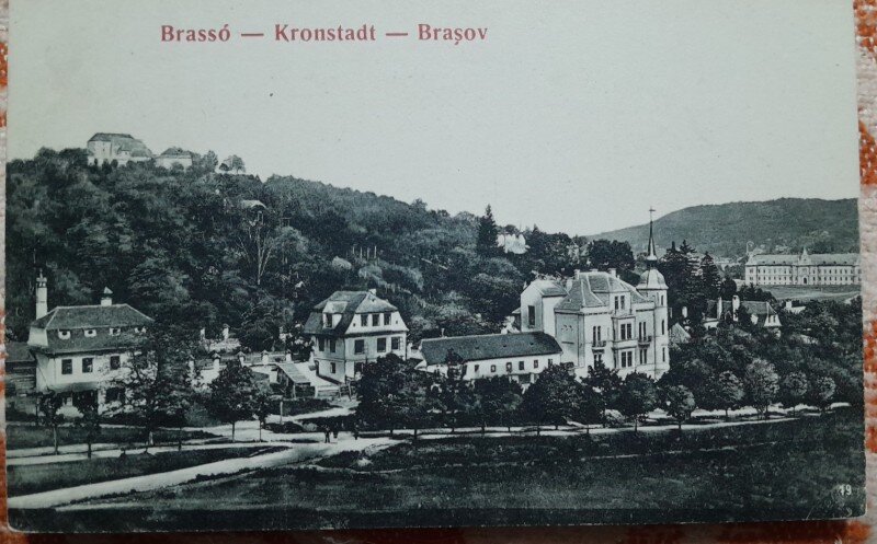 Carte postala, Brasov, vedere generala, perioada interbelica