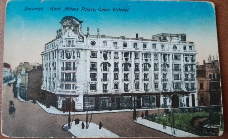 Carte postala, Bucuresti, Hotel Palace, Calea Victoriei, perioada interbelica