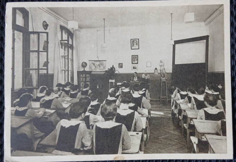 Carte Postala, Bucuresti, Scoala Centrala de Fete, Clasa VII 1935