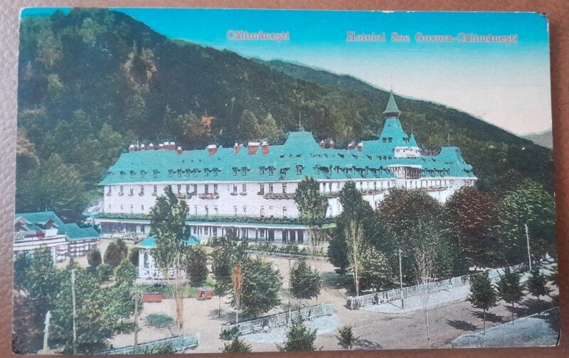 Carte postala, Calimanesti, Hotel Soc Govora-Calimanesti, 1924
