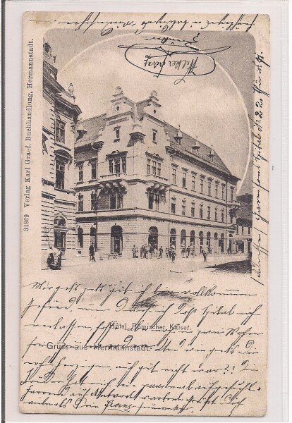 Carte postala circulata in anul 1901 Sibiu