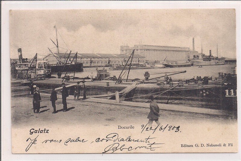 Carte postala circulata in anul 1903 Galati