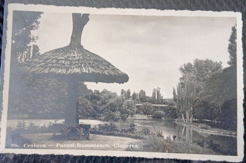 Carte postala, Craiova, Ciuperca din Parcul Romanescu, 1943