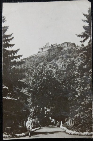 Carte Postala, Deva, vedere din parc spre cetate, 1943