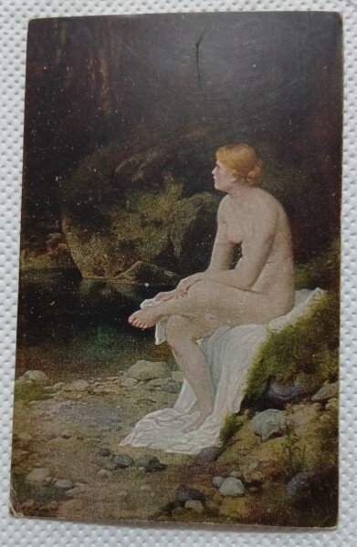 Carte postala, Femeie nud, perioada interbelica