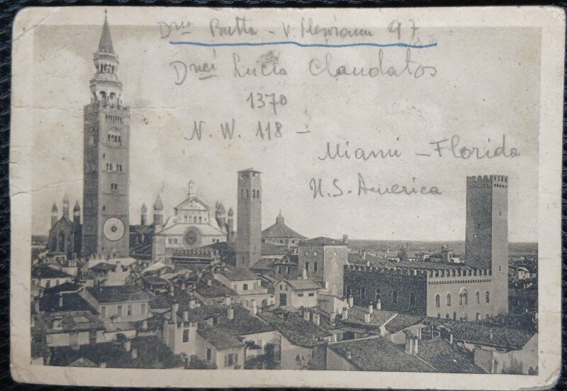 Carte Postala, Italia, Cremona, panorama, 1923