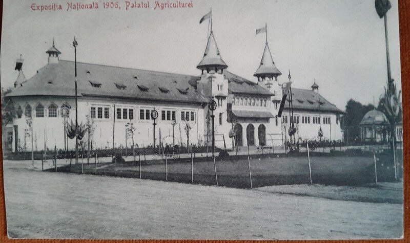 Carte postala, Palatul Agriculturii, expozitia Nationala, 1906