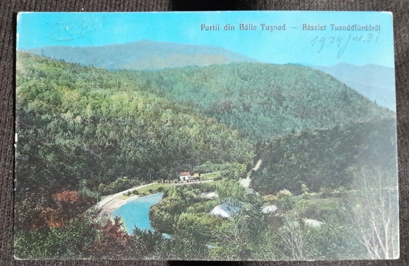 Carte postala, Partii din Baile Tusnad, 1924