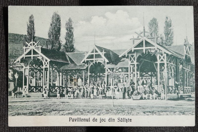 Carte postala, Pavilionul de joc din Saliste, 1949