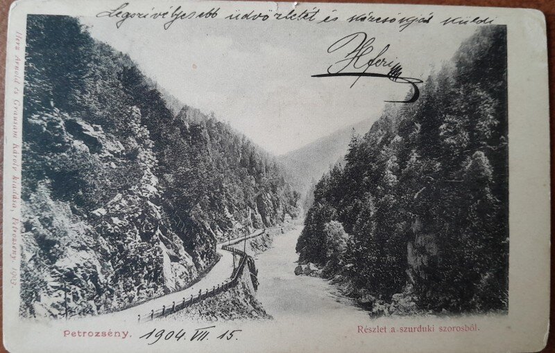 Carte postala, Petrosani detaliu din defileu, 1915