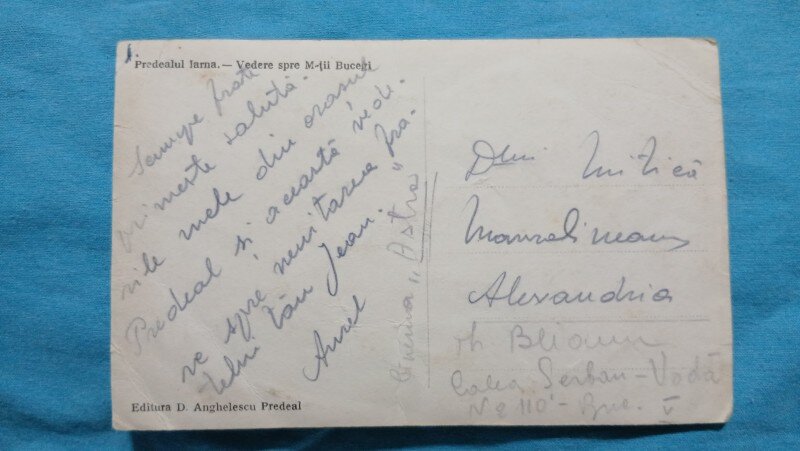 Carte postala, Predeal iarna, vedere spre muntii Bucegi, perioada interbelica