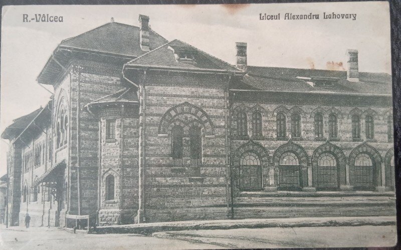 Carte postala, Rm. Valcea, Liceul Alexandru Lahovary, 1931