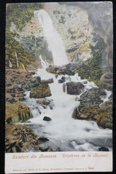Carte Postala, Romania, Cascada Urlatoarea de la Busteni, perioada interbelica