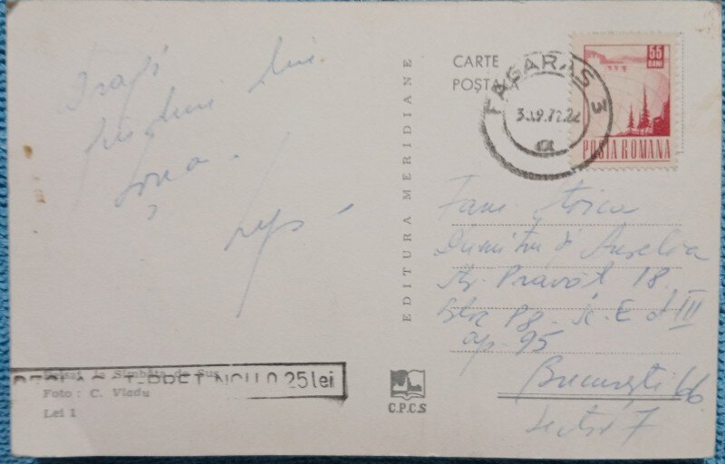 Carte postala, Romania, peisaj din Sambata de Sus, 1982