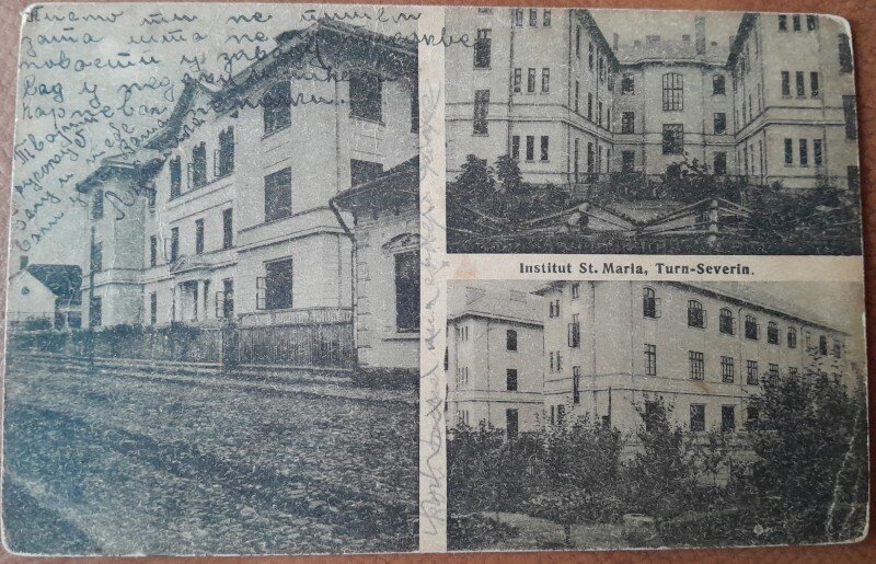 Carte postala, Turnu Severin Institutul St. Maria, inceput de secol XX