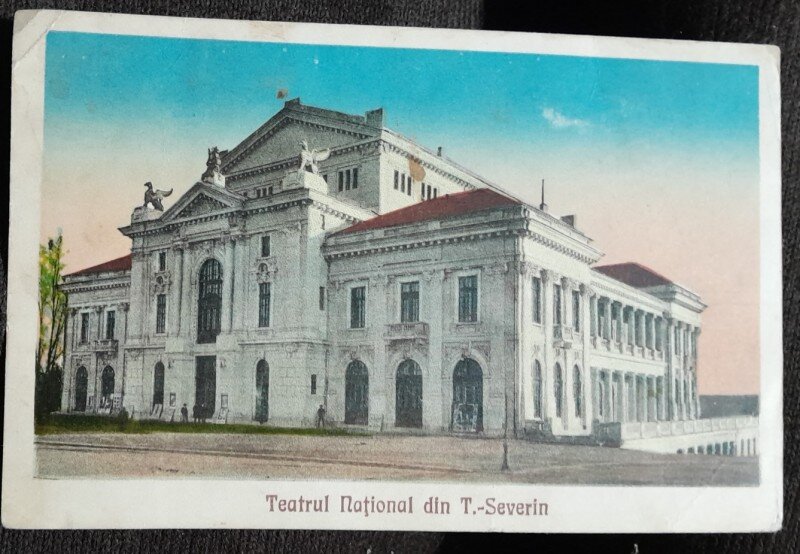 Carte postala, Turnu Severin, Teatrul National, 1929