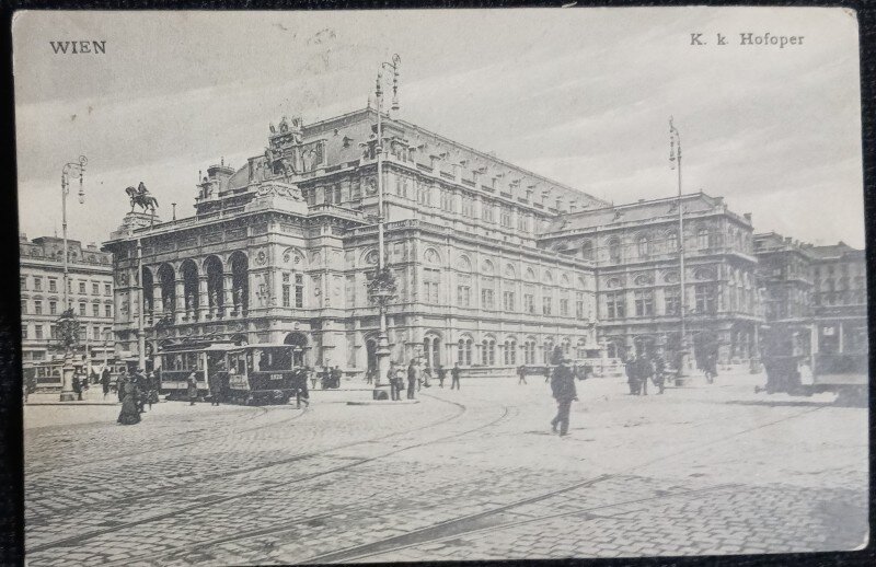 Carte Postala, Viena, Piata Operei, 1911