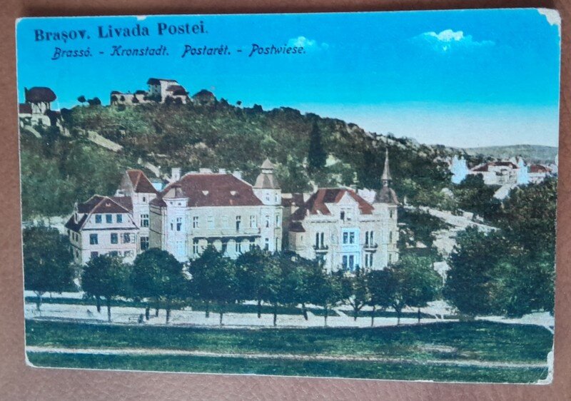 Carte postalas, Brasov, Livada Postei, perioada interbelica