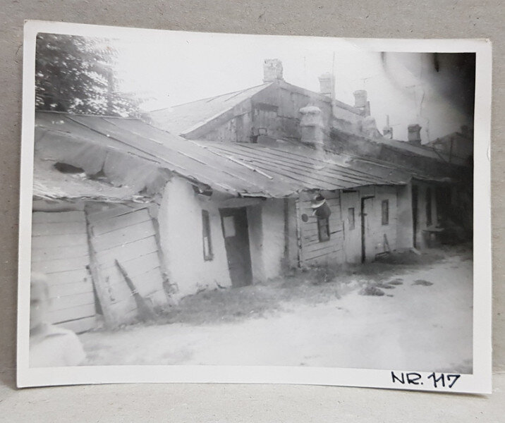 CASA DEMOLATA , STR, SEBASTIAN NR. 117 , FATADA POSTERIOARA , BUCURESTI, FOTOGRAFIE MONOCROMA, PE HARTIE LUCIOASA , ANII '70 - '80