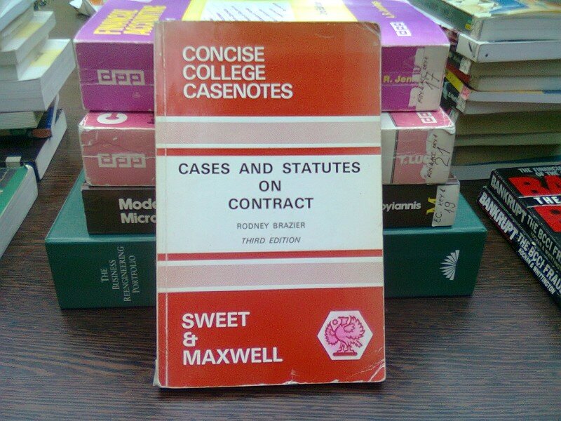 Cases and statutes on contract - Rodney Brazier  (Cazuri și statute contractuale)