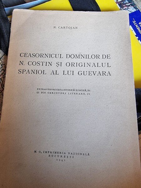 Ceasornicul domnilor de N. Costin si originalul spaniol a lui Guevara - N. Cartojan
