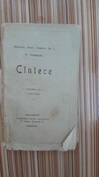 Cintece - V. Podeanu  vol.III (1902-1903)  versuri